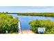 Scenic view of a community boat ramp providing access to open waters, surrounded by verdant greenery at 22324 Wexford Blvd, Venice, FL 34293
