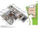 Detailed floor plan showcasing the home's layout, including bedrooms, living spaces, kitchen, lanai, and garage at 22324 Wexford Blvd, Venice, FL 34293