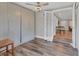 Bedroom featuring a large closet with french doors leading to dining room at 2350 Novus St, Sarasota, FL 34237