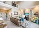 Bright living room with high ceilings and comfortable seating at 318 64Th St, Holmes Beach, FL 34217
