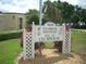 Close up of the Pinebrook Ironwood Rec III Clubhouse sign at 3620 Ironwood Cir # 506-O, Bradenton, FL 34209