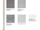 Selections of carpet, tile, cabinets, and quartz countertops in a neutral color palette at 5897 Biscotti St, Nokomis, FL 34275
