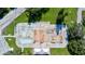 An aerial view displays a well-maintained skate park for local youth under a clear sky at 6209 Heritage Ln # 6209, Bradenton, FL 34209