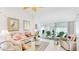 Inviting living area with comfortable seating and access to a screened lanai at 6770 Fairway Gardens Dr, Bradenton, FL 34203
