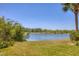 Scenic view of a tranquil lake surrounded by lush greenery and a clear blue sky at 7538 Camden Harbour Dr, Bradenton, FL 34212