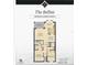 Detailed floor plan showcasing The Bellini model with 2 bedrooms, 2 baths, dinette, and lanai at 17118 Vardon Ter # 307, Bradenton, FL 34211