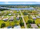 Aerial view showcasing the home's location in a lakeside neighborhood at 25364 Tether Ln, Punta Gorda, FL 33983