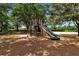 Community playground with play structures and soft ground covering under mature shade trees at 3738 Eagle Hammock Dr, Sarasota, FL 34240