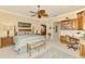Spacious main bedroom with a king bed, custom built-ins, and neutral decor at 410 Wellington, Venice, FL 34292