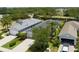 Overhead shot showing a single-Gathering home, driveway, and partial landscaping at 4318 Deep Creek Ter, Parrish, FL 34219