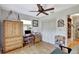 Bright home office with ample storage space and hardwood flooring at 519 Bayview Ave, Osprey, FL 34229