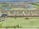 Aerial image highlighting the community's prime location directly adjacent to the beautiful golf course at 5528 Palmer Cir # 204, Lakewood Ranch, FL 34211