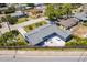 Aerial view of home displaying a large outdoor patio for relaxing and entertaining at 6009 Lords Ave, Sarasota, FL 34231