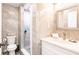 Modern bathroom featuring a shower and stylish vanity at 6009 Lords Ave, Sarasota, FL 34231