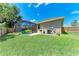 Expansive backyard features a screened-in patio area and lush green lawn at 7814 48Th E Ave, Bradenton, FL 34203