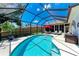 Private screened pool with a lush garden view, an ideal oasis for relaxation and enjoyment at 7814 48Th E Ave, Bradenton, FL 34203