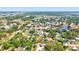 Areal shot of a property near a lake, surrounded by lush trees at 1518 Stoeber Ave, Sarasota, FL 34232