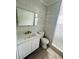 Modern bathroom features a sleek vanity, and walk-in shower with stylish tile at 3101 Bee Ridge Rd # 221, Sarasota, FL 34239