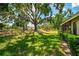 Grassy backyard featuring mature trees, providing ample shade and privacy at 314 Pembroke Ln # 189, Venice, FL 34293