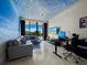 Home office featuring ocean views, comfortable seating, and a functional workspace in a bright, inspiring setting at 415 L Ambiance Dr # D306, Longboat Key, FL 34228