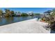 Waterfront backyard featuring a patio and seating area at 420 63Rd St # B East, Holmes Beach, FL 34217