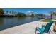 Waterfront backyard with seating and direct water access at 420 63Rd St # B East, Holmes Beach, FL 34217