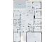Detailed floor plan showcasing the layout of the home, including the pool, bedrooms, and living areas at 437 Chantilly Trl, Bradenton, FL 34212