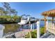 Boat lift providing easy access to the water, ideal for boating and watersport enthusiasts at 5206 18Th E Ave, Bradenton, FL 34208
