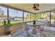 Waterfront patio with a seating area, views of the water, and privacy at 5206 18Th E Ave, Bradenton, FL 34208