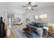 Cozy living room featuring a ceiling fan, and modern decor at 5382 Royal Palm Ave # 5382, Sarasota, FL 34234