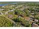 An aerial view of a small neighborhood that highlights the waterfront at 611 29Th E St, Bradenton, FL 34208