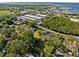 An aerial view of a single-Gathering house that shows the storage units nearby at 611 29Th E St, Bradenton, FL 34208