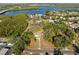 Aerial view of waterfront neighborhood that shows a single-Gathering home at 611 29Th E St, Bradenton, FL 34208