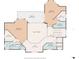 Floor plan showcasing the layout of the second floor, including the bedrooms and balcony at 7118 Hawks Harbor Cir, Bradenton, FL 34207