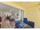 Relaxing outdoor patio leading to an open-concept living area for seamless indoor-outdoor living at 7155 Boca Grove Pl # 102, Lakewood Ranch, FL 34202