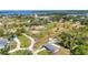 Aerial view of a property with a large lot, presenting potential for development and outdoor activities at 80 Liles St, Terra Ceia, FL 34250