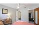 Bedroom with desk and closet space at 801 Oak Vista Dr, Sarasota, FL 34232