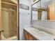 Bathroom with shower and tub combination with updated sink and mirror at 1307 41St E Ave, Ellenton, FL 34222