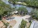 Aerial view highlights the riverfront location, boat ramp, and recreational amenities at 14914 15Th E St, Parrish, FL 34219