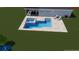 A fantastic backyard pool with seating, ideal for entertaining guests in this Florida home at 14914 15Th E St, Parrish, FL 34219