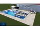 A wonderful backyard pool with seating and bar, perfect for entertaining guests in this Florida home at 14914 15Th E St, Parrish, FL 34219