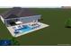 A fantastic backyard pool with bar and seating area, ideal for entertaining guests at 14914 15Th E St, Parrish, FL 34219