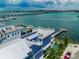 Waterfront home offering stunning views of the ocean, bridge, and boat dock at 201 Bay N Dr, Bradenton Beach, FL 34217