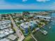 Waterfront community featuring modern homes with docks and beach access at 201 Bay N Dr, Bradenton Beach, FL 34217