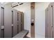 Detailed shot of the outdoor shower with bench and mounted showerhead provides all you need to rinse off at 2202 Alpine Ave, Sarasota, FL 34239