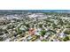Aerial view of a home in a vibrant neighborhood, close to shopping, dining, and entertainment, offering convenient city living at 2307 Valencia Dr, Sarasota, FL 34239