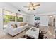 Spacious living room featuring comfortable seating, stylish decor, and ample natural light at 2307 Valencia Dr, Sarasota, FL 34239