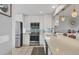 Modern kitchen featuring stainless steel appliances, bright countertops, and a sleek design at 308 Timber Lake Dr, Bradenton, FL 34210