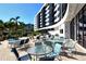 Inviting outdoor patio with comfortable seating, perfect for socializing and enjoying the weather at 5855 Midnight Pass Rd # 512, Sarasota, FL 34242
