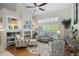 Bright living room with high ceilings, clerestory windows, and comfortable seating at 1016 91St Nw St, Bradenton, FL 34209